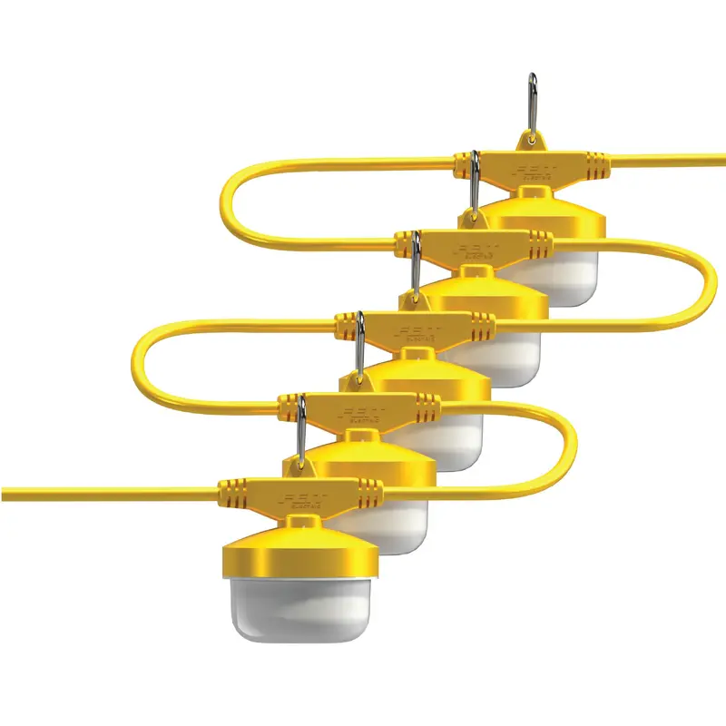 50-Foot Proseries Led Work Light String – 8000 Lumens, 5-Lamp Heavy-Duty Flood Design 1