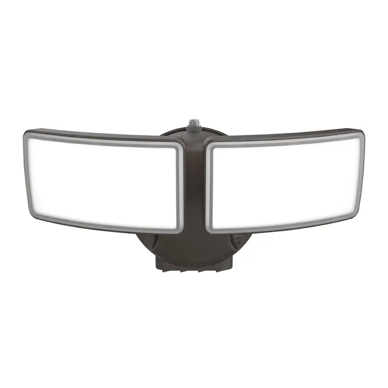 50W Dual-Head Motion-Sensing Flood Light – Bronze Security Fixture, 5000 Lumens, Color-Selectable 1