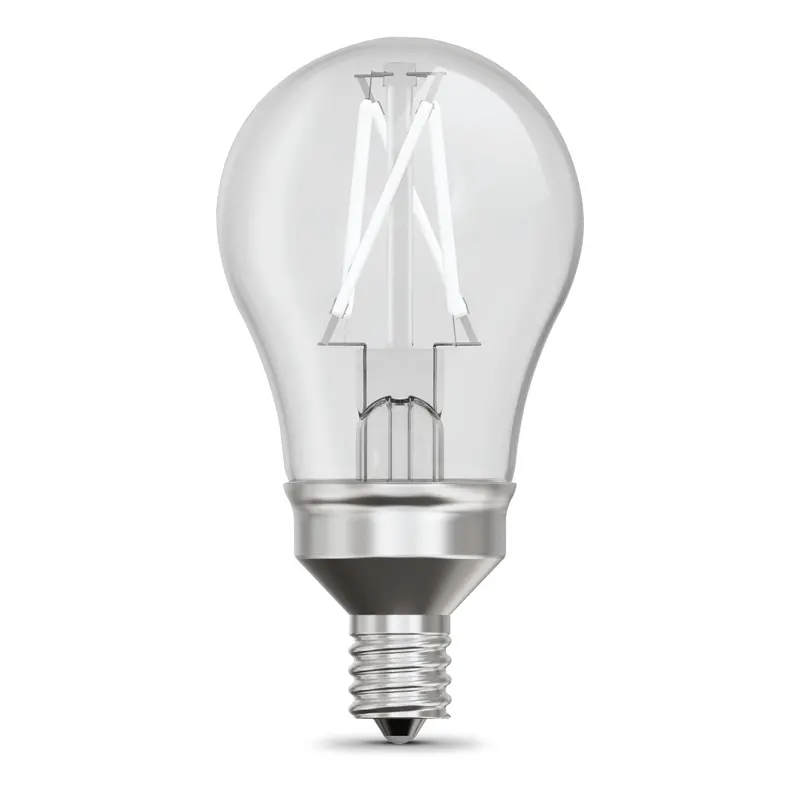 5W Soft White Led Filament Bulb, 2700K, A15 E17 Intermediate Base, Exposed White Design – 2-Pack 1