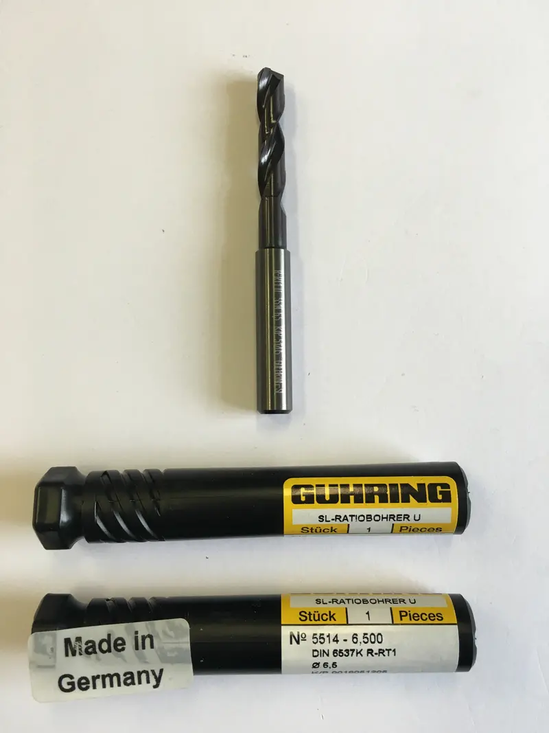 6.50Mm Solid Carbide Drill, 3Xd Flute Length, 5514 Series, Upc 9055140065000 1