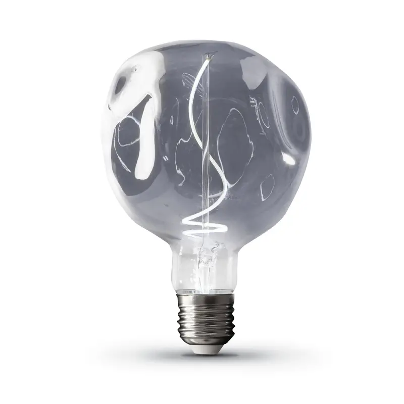 6.5W Ps50 Spiral Filament Led Bulb – Smoke Glass, 5000K Daylight, E26 Base, Dimmable 1