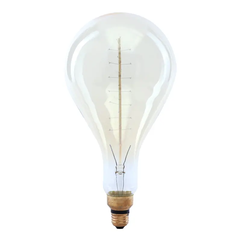60W Amber Glass Vintage Edison Led Bulb – Ps52 Spiral Filament, Soft White, E26 Dimmable Pendant Bulb 1
