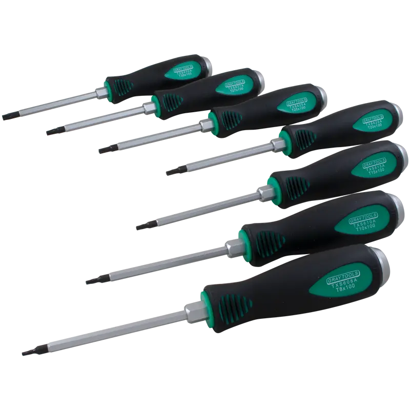 7-Piece Heavy-Duty Torx® Screwdriver Set Featuring Soft-Grip Handles 1