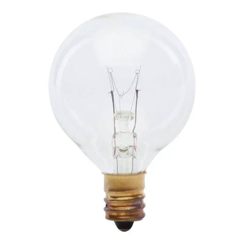 7W Soft White G12½ Incandescent String Light Bulb – Dimmable, Clear Glass, 2-Pack 1