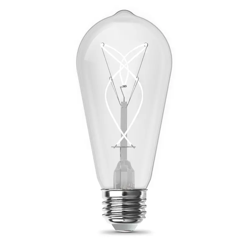 8.2W Exposed Thin Filament Led Bulb, Ultra-Warm 2100K, St19 Shape 1