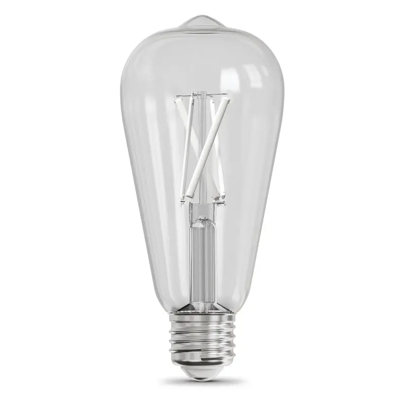 8.8W St19 Filament Led Bulb – Adjustable White, E26 Base, 60W Equivalent (2-Pack) 1