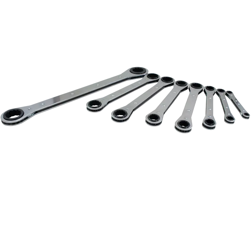 8-Piece Ratcheting Box End Wrench Set – 6- And 12-Point Sae Sizes 1