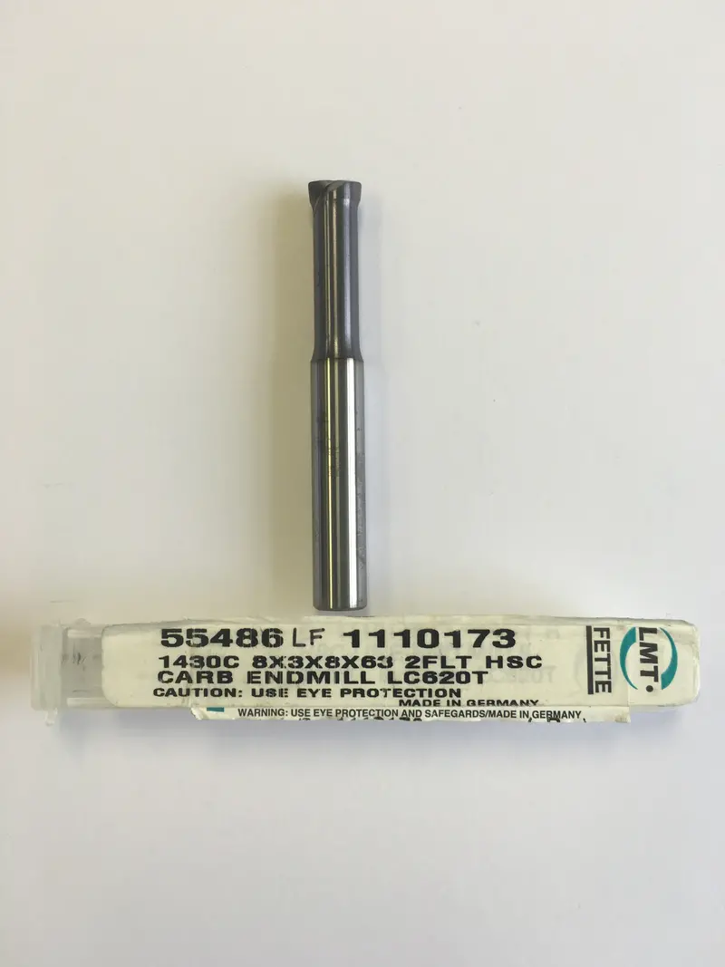8Mm Indexable Insert – 8 X 3 X 63Mm, Two-Flute, R0.8 Corner Radius, Lc620T Grade, Part #55486Lf 1
