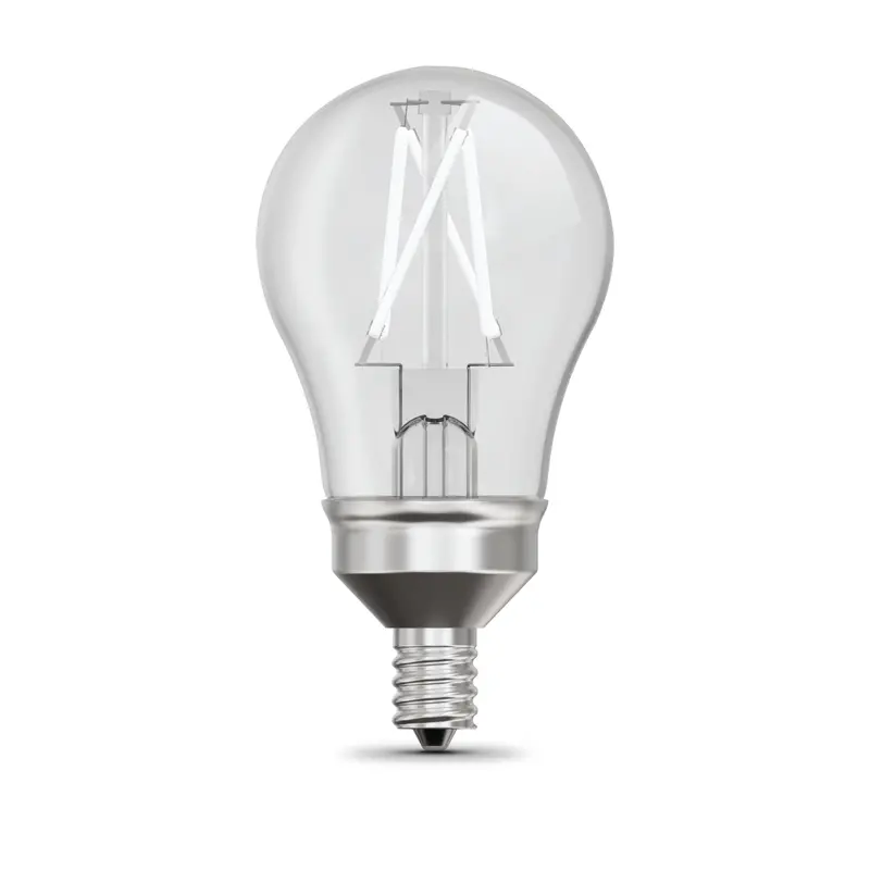 8W Daylight 5000K A15 Led Filament Bulb – Exposed Filament, E12 Base, 2-Pack 1