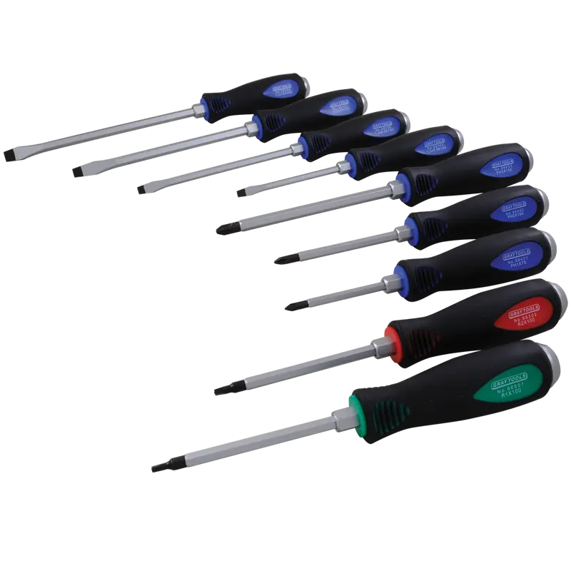 9-Piece Heavy-Duty Screwdriver Set With Ergonomic Comfort Grips 1