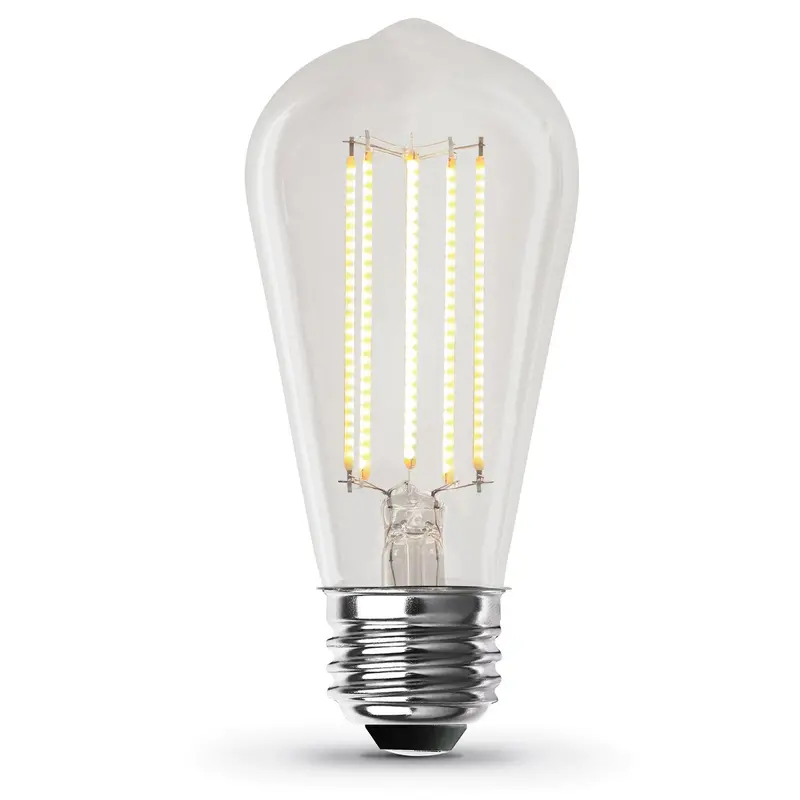9W Cage-Style Vintage Edison Led Bulb (60W Equivalent) – St19, E26 Base, Dimmable, Warm Light 1