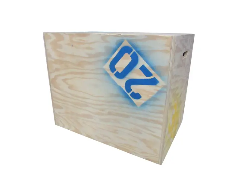 Adjustable Plyometric Jump Box For Home Gym – 30" X 24" X 20" Triple-Height Design, Solid 3/4" Natural Birch Plywood 1