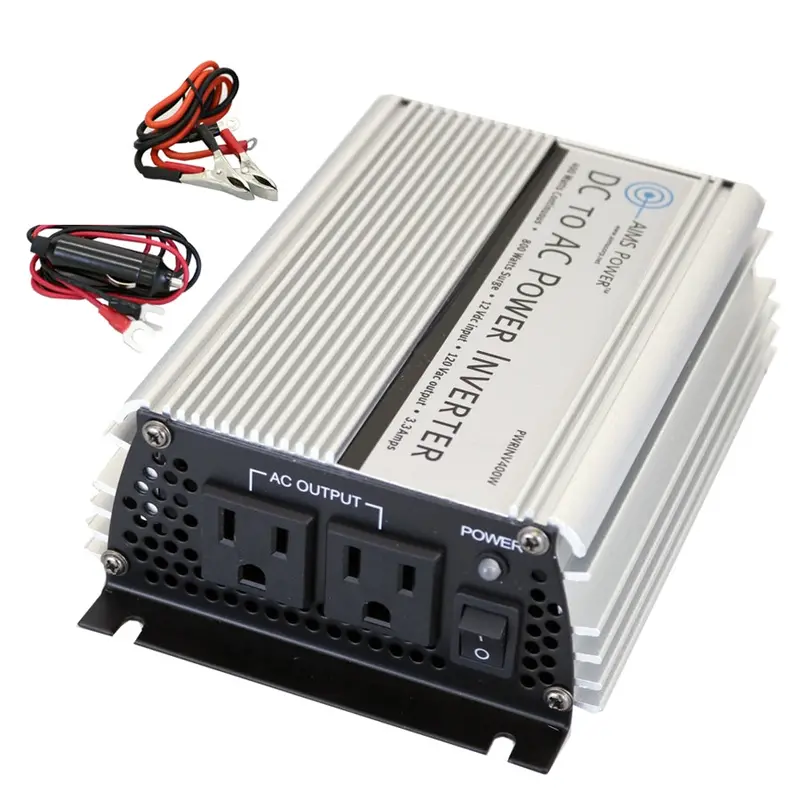 Aims Power 400W 12V Inverter – Lightweight Portable Power Inverter With Integrated Cables 1