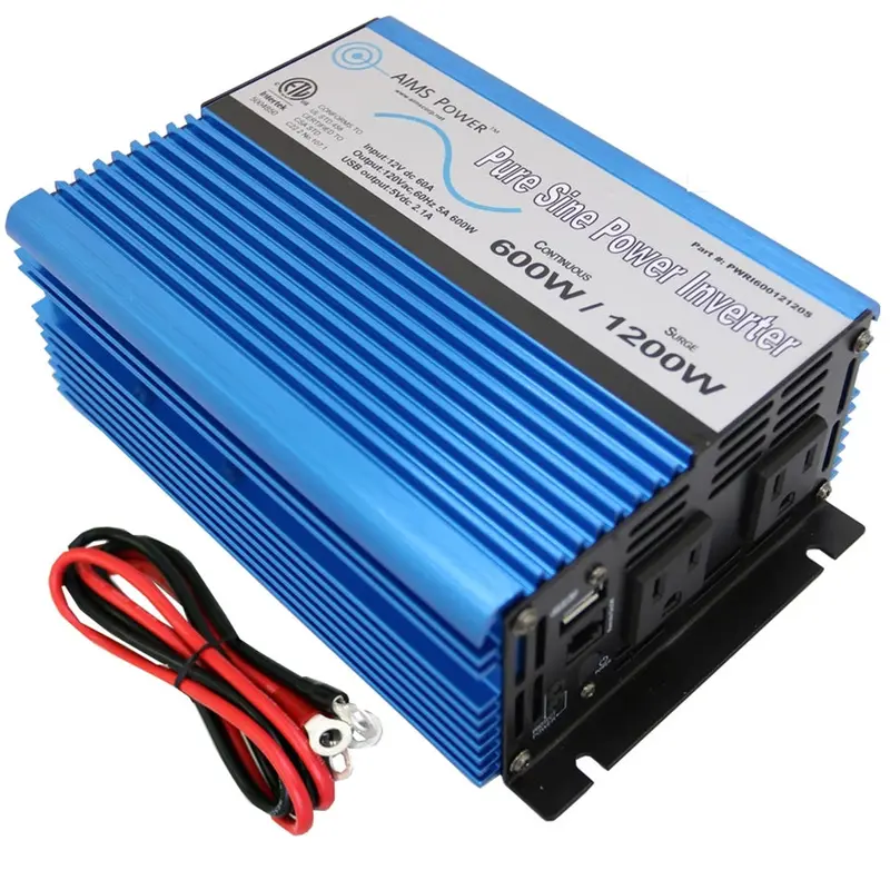 Aims Power 600W Pure Sine Inverter – 12V Ul 458 Listed, Clean Power For Sensitive Electronics 1