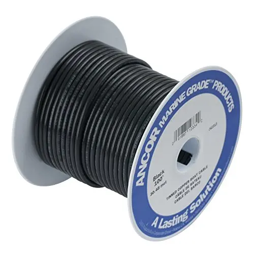 Ancor 4 Awg Black Marine Battery Cable – 25 Ft 1