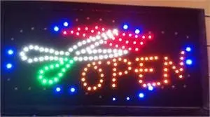 Animated Haircut Business Sign – 19×10 Inch Led Open Display (Model Qc-991) 1