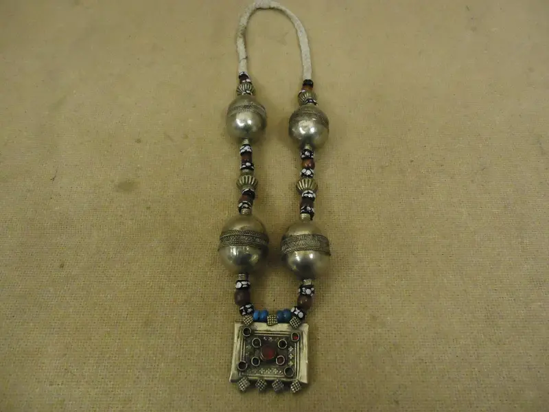 Antique-Style Sterling Silver Bell Necklace – Handmade Middle Eastern Tribal Jewelry 1