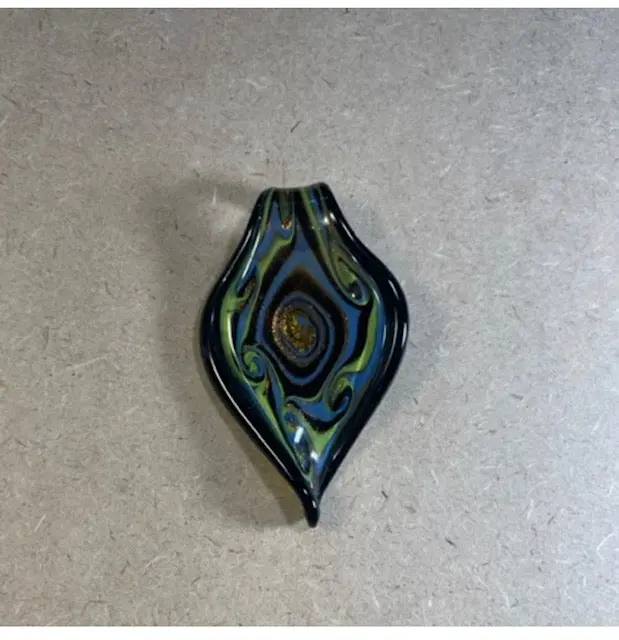 Artisan Multicolored Glass Pendant – Handmade Colorful Statement Necklace 1