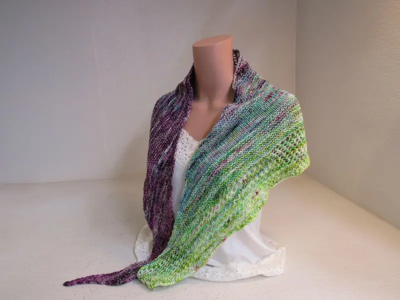 Artisan Shawl In Vibrant Hues: Fully Textured Merino Wool 1