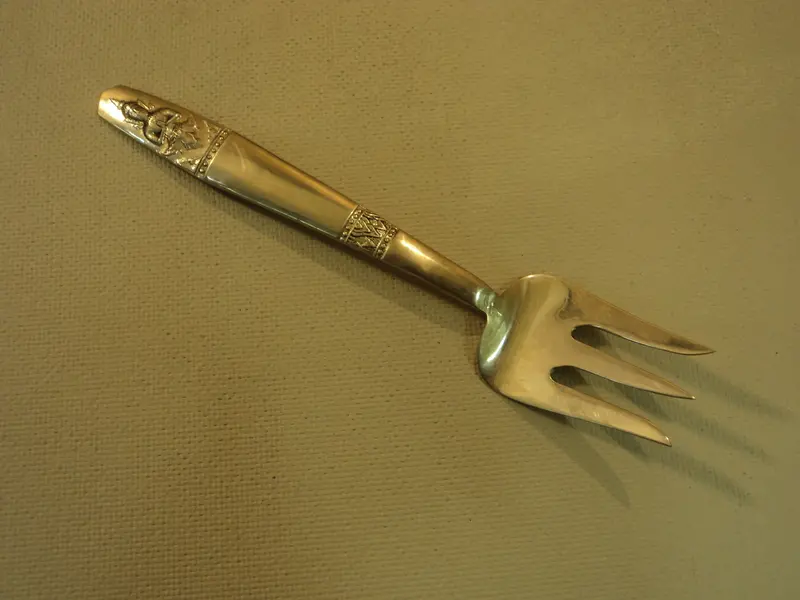 Artisan Thai Brass Beef Fork – Flatware With Buddha Motif, 9.75" – Collectible Serving Utensil 1
