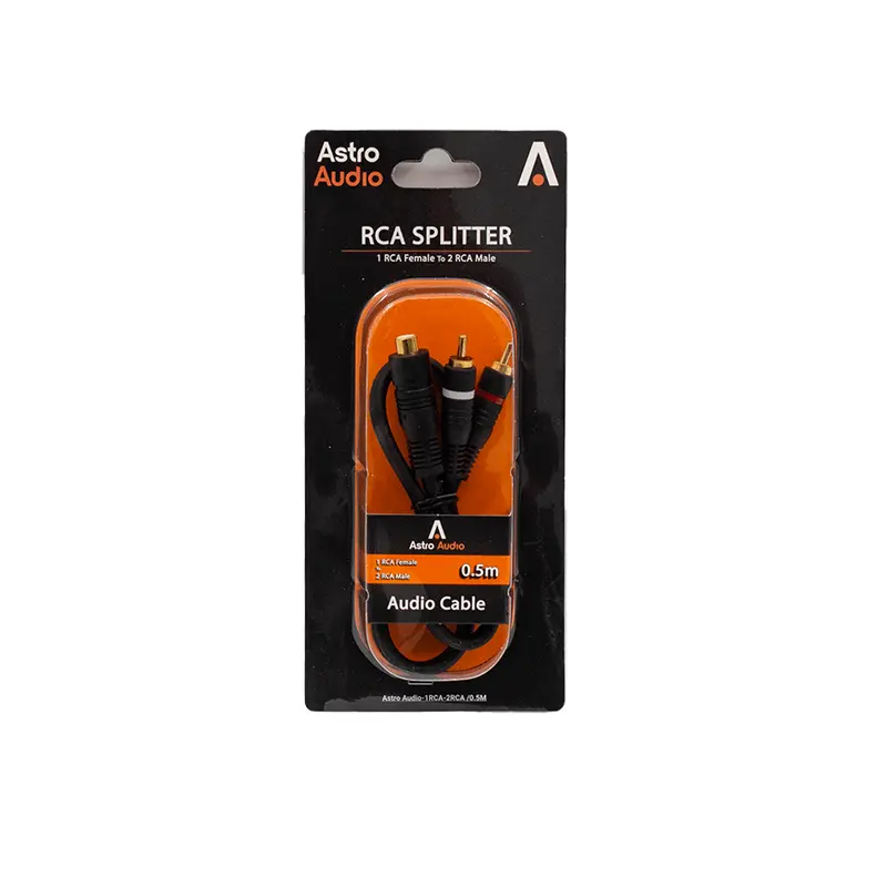 Astro Audio 0.5-Meter Rca Splitter Cable – 1 Female To 2 Male Outputs 1