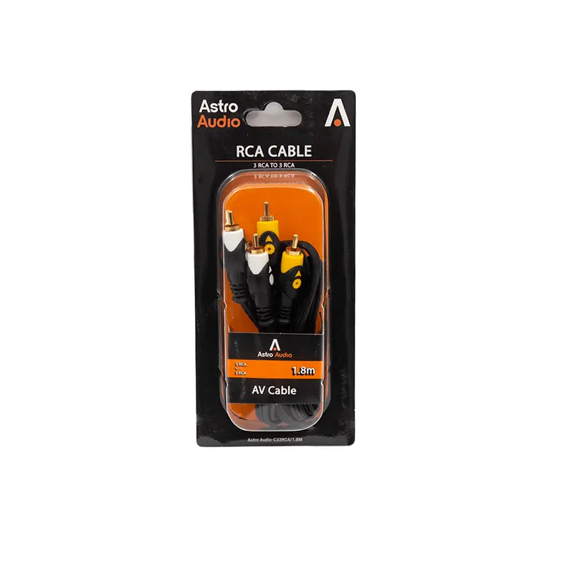 Astro Audio 1.8-Meter Triple Rca (R/L/Sub) Interconnect Cable 1