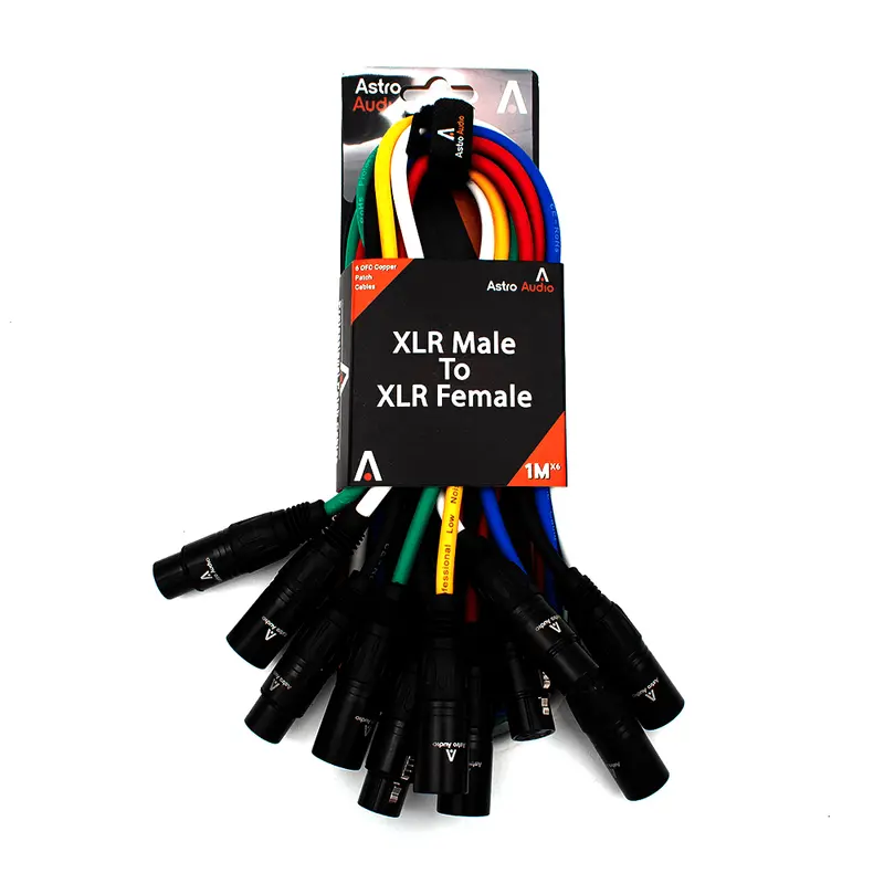 Astro Audio 1-Meter Xlr Cables – Pack Of 6 Male-To-Female Interconnects (Tx009-Tx012/1M) 1