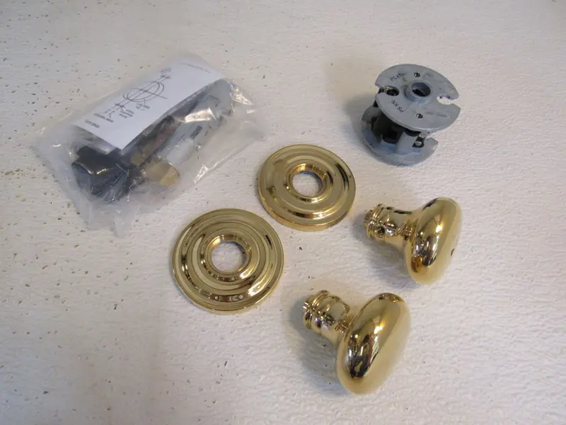 Baldwin Passage Knob Set – Non-Lacquered Brass, 2-3/8" Backset (5015031Pass, New) 1