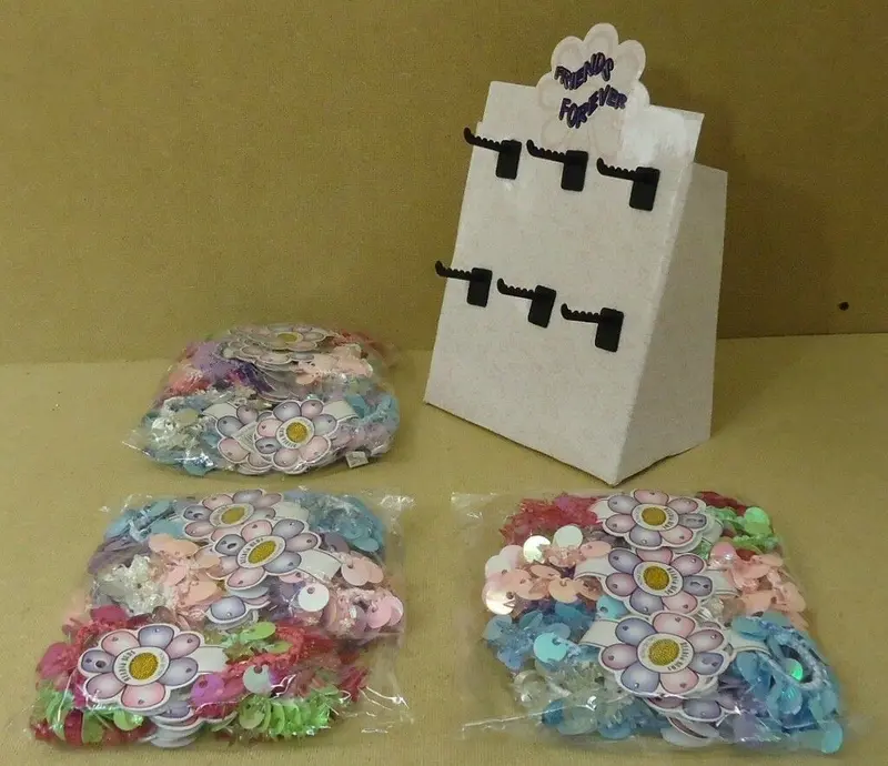 Bead & Buds Display-Ready Friendship Bracelet Bundle — 72 Pieces With Stand (New) 1