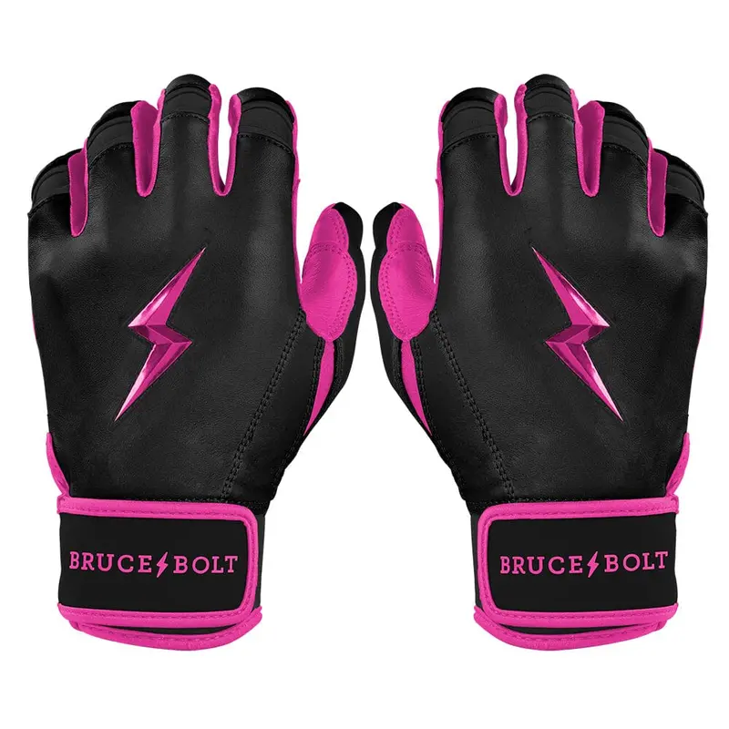 Bear Series Hot Pink Short Cuff Batting Gloves 1
