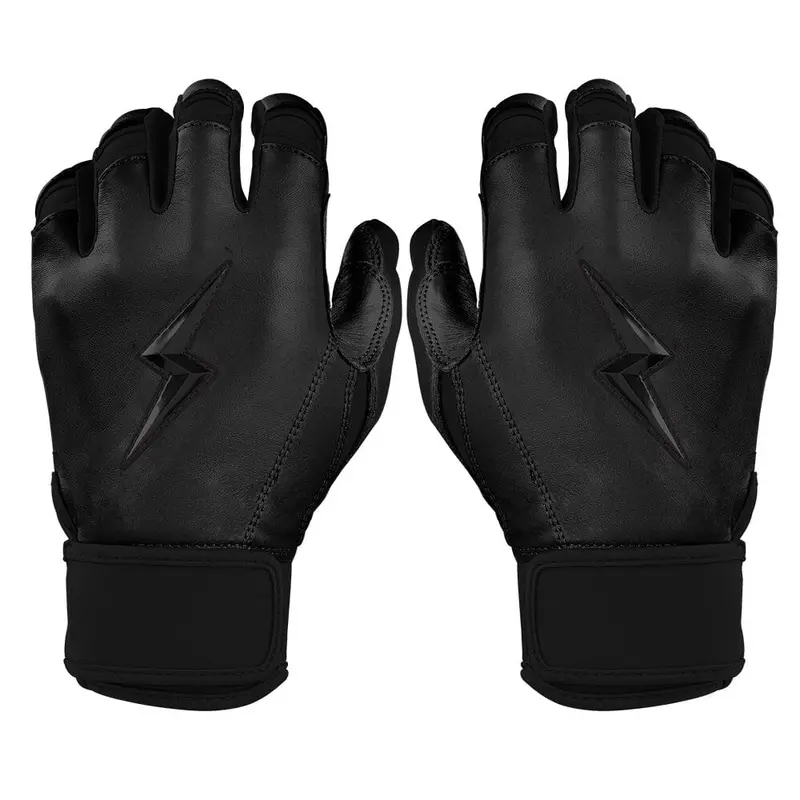 Bear Series Short-Cuff Batting Gloves – Sleek Blackout 1