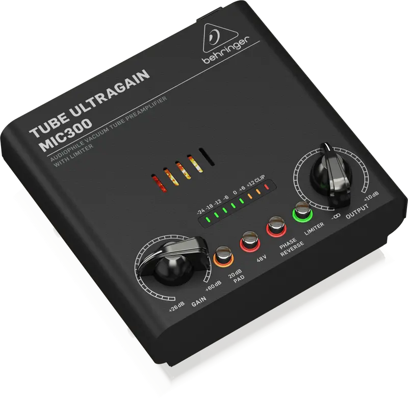 Behringer Mic300 High-Gain Mic Preamp With Phantom Power 1