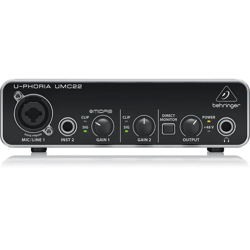Behringer Umc22 Audio Interface – 2-In/2-Out Usb Recording Solution For Musicians 1