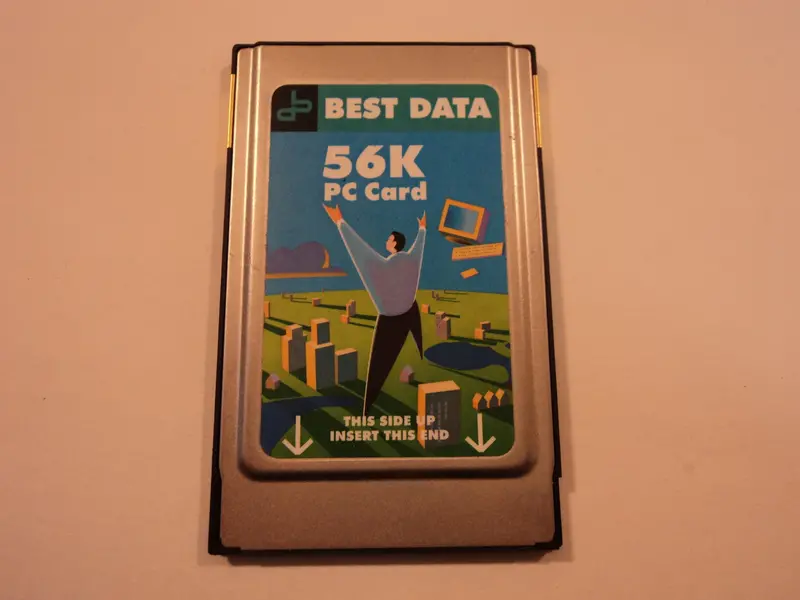 Best Data Fm56C-Nfs-Bd 56K Fax Modem Pc Card – V.92/V.34, Rj-11 Port – Used & Working 1