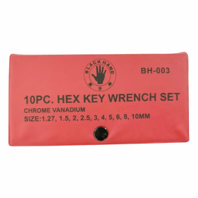 Black Hand Bh-003 10-Piece Short Hex Key Set – Metric Sizes 1