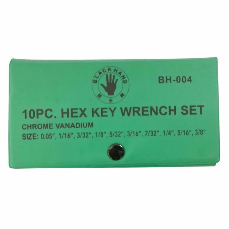 Black Hand Bh-004 10-Piece Short-Handle Hex Key Set (1/16"–3/8") 1