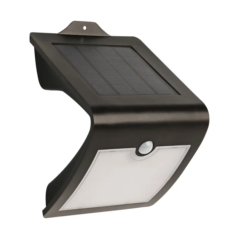 Black V-Shaped Solar Security Light (5000K Daylight, Motion & Dusk-To-Dawn Sensors) 1