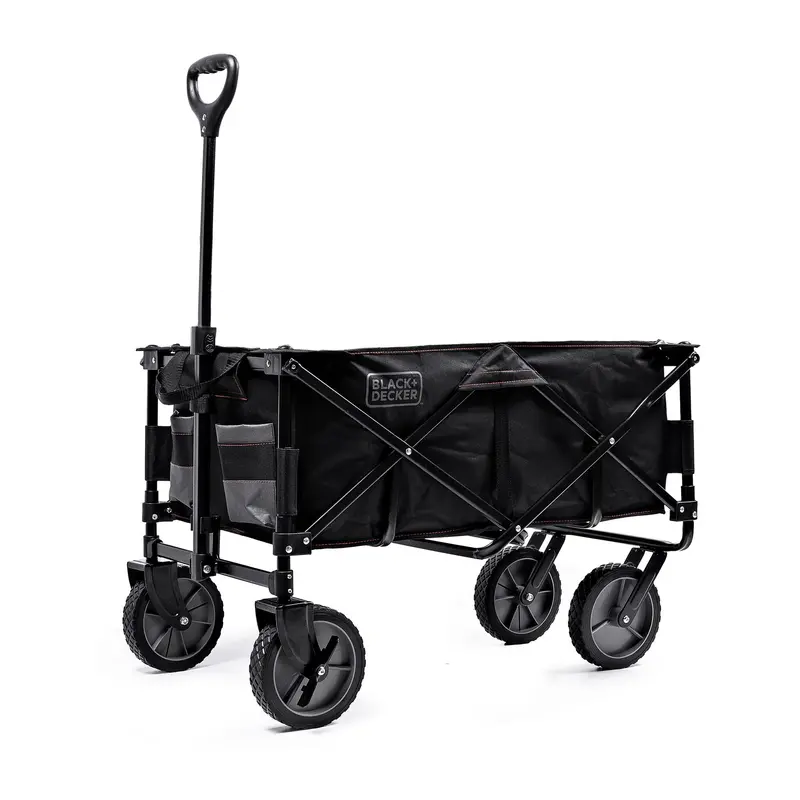 Black+Decker Collapsible Utility Wagon – Foldable Trolley For Garden Or Home Use 1