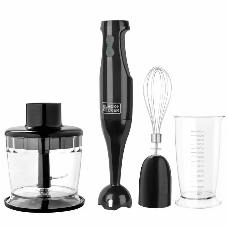 Black+Decker Hb2800B 3-In-1 Immersion Blender – Handheld, Whisk & Chopper Attachments (110V) 1