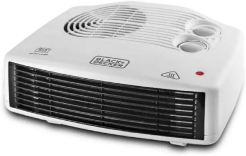 Black+Decker Hx230-B5 Horizontal Fan Heater – 2400W, White, 220V (Non-Us Model) 1