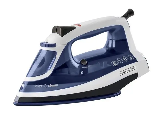 Black+Decker Ir1920 Ceramic Soleplate Steam Iron – 1200W, Self-Cleaning, 220V 1