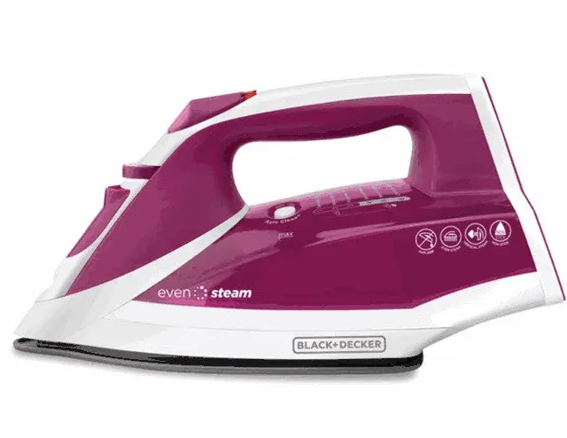 Black+Decker Ir2011 1200W Steam Iron – Nonstick Soleplate, 220V 1