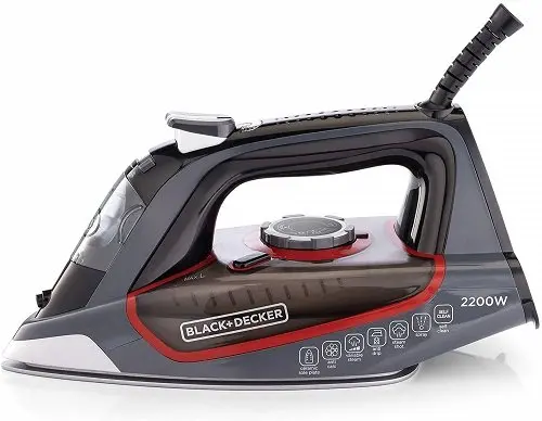 Black+Decker X2050-B5 Ceramic Soleplate Steam Iron – 220V 1
