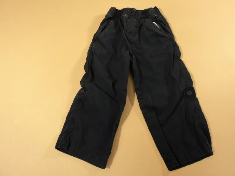 Blue Cotton Elastic-Waist Pants For Boys, Sizes 2–4 / 3T (Gently Used) 1