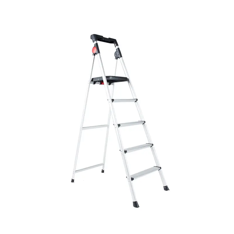 Boomjoy 5-Step Aluminum Ladder – Silver Finish 1