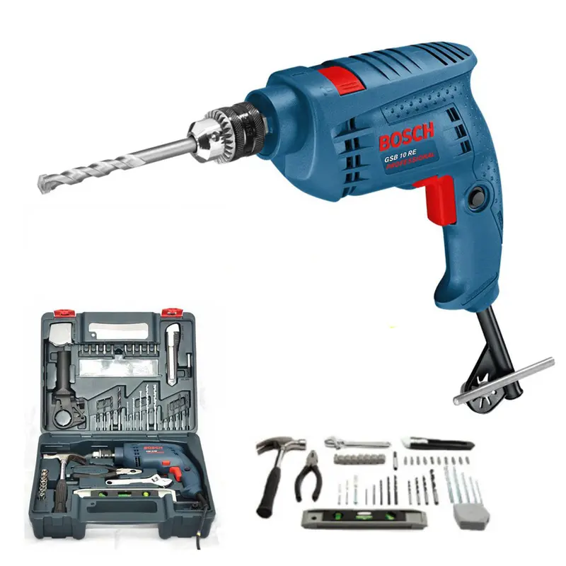 Bosch Gsb 10 Re Impact Drill Kit With Extended 100-Piece Accessory Pack 1