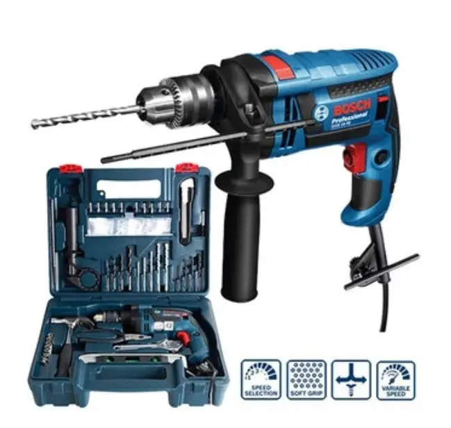Bosch Gsb 16 Re Professional Impact Drill Kit With 100-Piece Accessory Set 1
