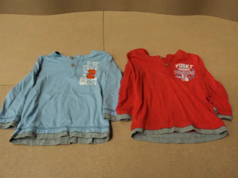 Boys' 100% Cotton T-Shirts – Pack Of 2, Sizes 2–4T (3T), Solid Colors – Pre-Owned 1