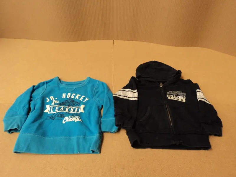 Boys' Cotton-Blend Hooded Sweatshirts – Pack Of 2, Sizes 2–4T, Blue – Pre-Owned 1