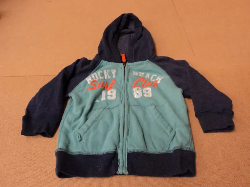 Boys' Hoodie Sweatshirt – 60% Cotton / 40% Polyester, Size 24 Months, Solid Blue – Pre-Owned 1